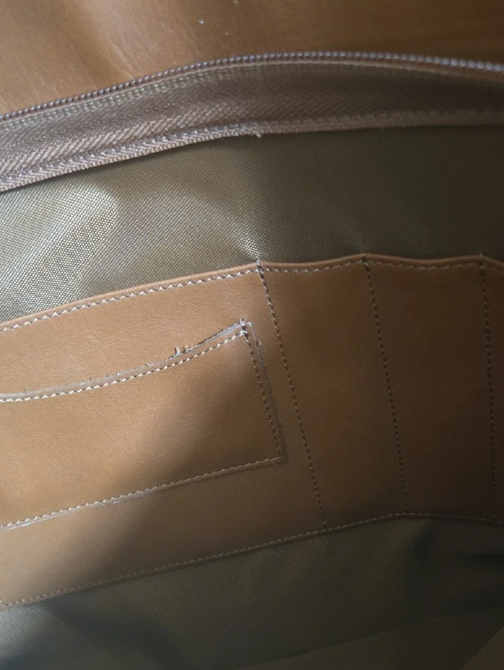 Coach Mens Tan Leather Briefcase Messenger Bag with Shoulder Strap
